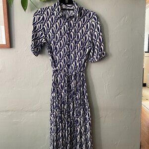 Zara | Blue and White Maxi Dress